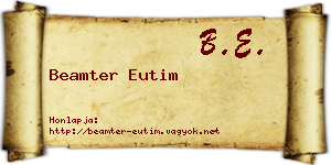 Beamter Eutim névjegykártya